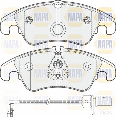 NAPA PBP7586 - Тормозные колодки, дисковые, комплект autospares.lv