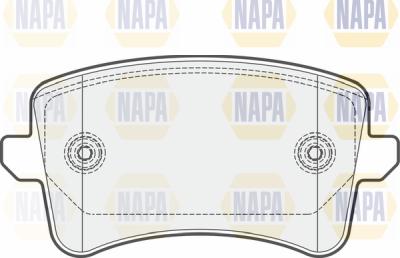 NAPA PBP7588 - Тормозные колодки, дисковые, комплект autospares.lv