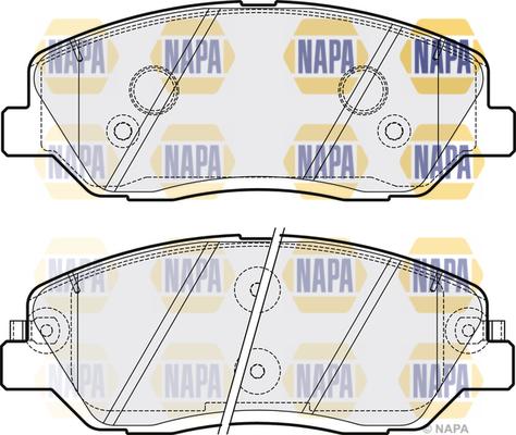 NAPA PBP7534 - Тормозные колодки, дисковые, комплект autospares.lv