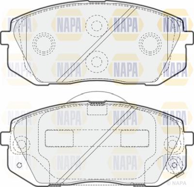 NAPA PBP7536 - Тормозные колодки, дисковые, комплект autospares.lv