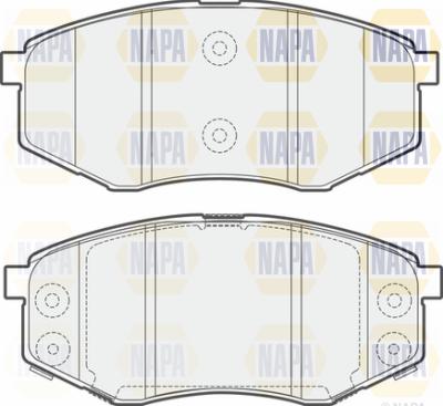 NAPA PBP7530 - Тормозные колодки, дисковые, комплект autospares.lv