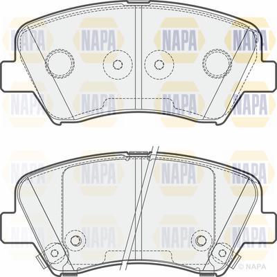 NAPA PBP7538 - Тормозные колодки, дисковые, комплект autospares.lv