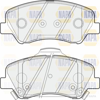 NAPA PBP7532 - Тормозные колодки, дисковые, комплект autospares.lv