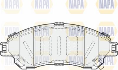 NAPA PBP7522 - Тормозные колодки, дисковые, комплект autospares.lv