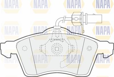NAPA PBP7570 - Тормозные колодки, дисковые, комплект autospares.lv