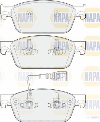 NAPA PBP7572 - Тормозные колодки, дисковые, комплект autospares.lv