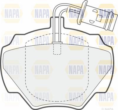 NAPA PBP7647 - Тормозные колодки, дисковые, комплект autospares.lv
