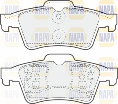 NAPA PBP7651 - Тормозные колодки, дисковые, комплект autospares.lv