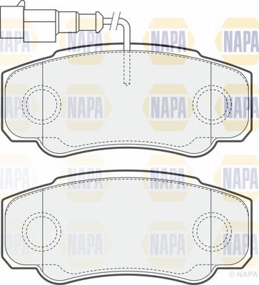 NAPA PBP7619 - Тормозные колодки, дисковые, комплект autospares.lv