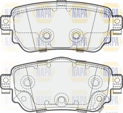 NAPA PBP7618 - Тормозные колодки, дисковые, комплект autospares.lv