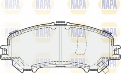 NAPA PBP7613 - Тормозные колодки, дисковые, комплект autospares.lv