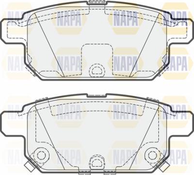 NAPA PBP7617 - Тормозные колодки, дисковые, комплект autospares.lv