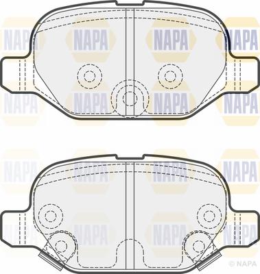 NAPA PBP7684 - Тормозные колодки, дисковые, комплект autospares.lv