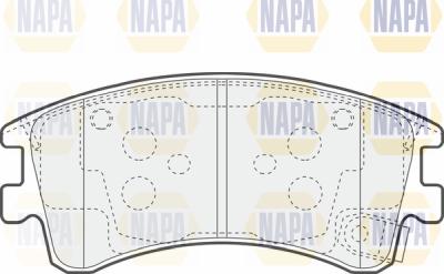NAPA PBP7626 - Тормозные колодки, дисковые, комплект autospares.lv
