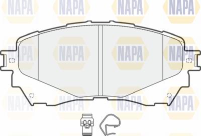 NAPA PBP7627 - Тормозные колодки, дисковые, комплект autospares.lv