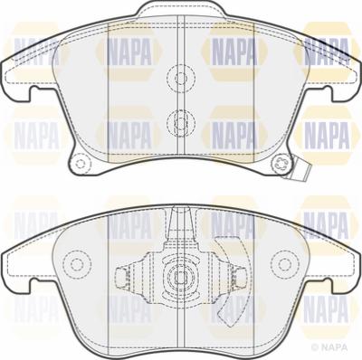 NAPA PBP7095 - Тормозные колодки, дисковые, комплект autospares.lv