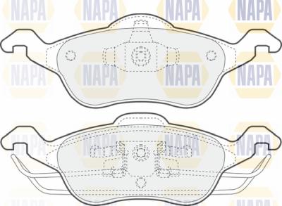 NAPA PBP7048 - Тормозные колодки, дисковые, комплект autospares.lv