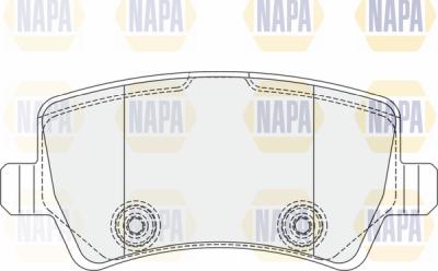 NAPA PBP7066 - Тормозные колодки, дисковые, комплект autospares.lv