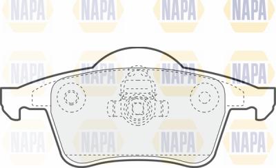 NAPA PBP7007 - Тормозные колодки, дисковые, комплект autospares.lv
