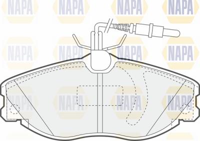 NAPA PBP7016 - Тормозные колодки, дисковые, комплект autospares.lv