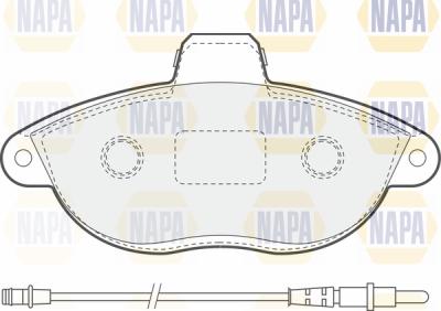 NAPA PBP7012 - Тормозные колодки, дисковые, комплект autospares.lv