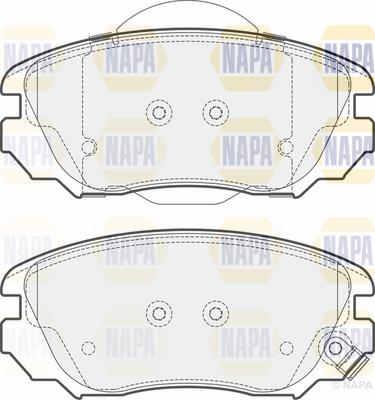 NAPA PBP7083 - Тормозные колодки, дисковые, комплект autospares.lv