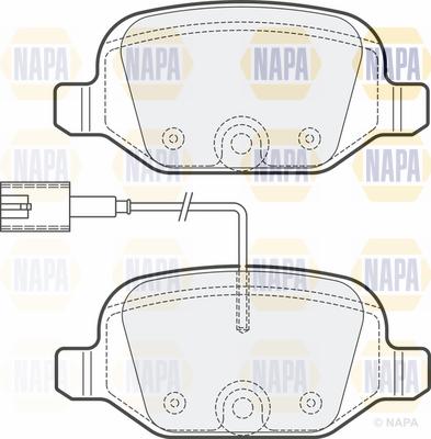 NAPA PBP7195 - Тормозные колодки, дисковые, комплект autospares.lv