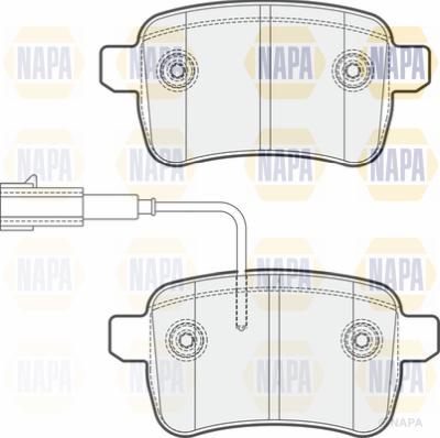 NAPA PBP7191 - Тормозные колодки, дисковые, комплект autospares.lv