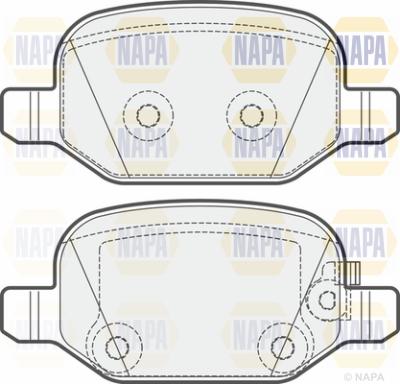 NAPA PBP7198 - Тормозные колодки, дисковые, комплект autospares.lv