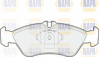 NAPA PBP7140 - Тормозные колодки, дисковые, комплект autospares.lv