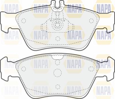 NAPA PBP7142 - Тормозные колодки, дисковые, комплект autospares.lv