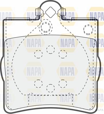 NAPA PBP7156 - Тормозные колодки, дисковые, комплект autospares.lv