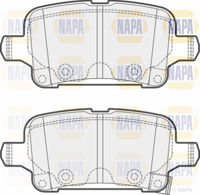 NAPA PBP7151 - Тормозные колодки, дисковые, комплект autospares.lv