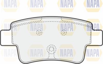 NAPA PBP7165 - Тормозные колодки, дисковые, комплект autospares.lv