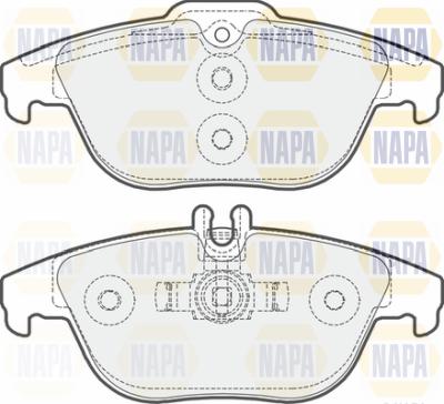 NAPA PBP7166 - Тормозные колодки, дисковые, комплект autospares.lv