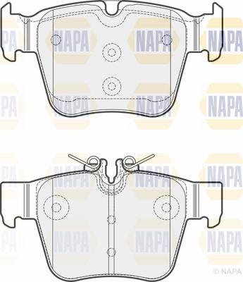 NAPA PBP7107 - Тормозные колодки, дисковые, комплект autospares.lv