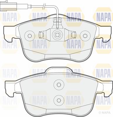 NAPA PBP7189 - Тормозные колодки, дисковые, комплект autospares.lv