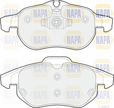 NAPA PBP7185 - Тормозные колодки, дисковые, комплект autospares.lv