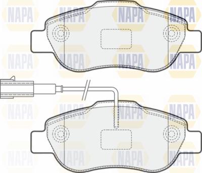NAPA PBP7187 - Тормозные колодки, дисковые, комплект autospares.lv