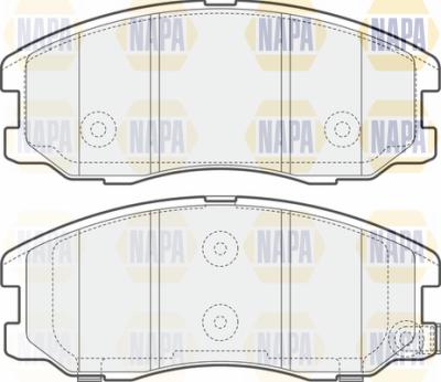 NAPA PBP7136 - Тормозные колодки, дисковые, комплект autospares.lv