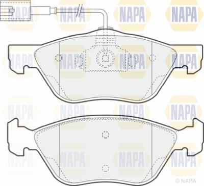 NAPA PBP7124 - Тормозные колодки, дисковые, комплект autospares.lv