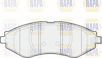 NAPA PBP7126 - Тормозные колодки, дисковые, комплект autospares.lv