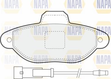 NAPA PBP7122 - Тормозные колодки, дисковые, комплект autospares.lv