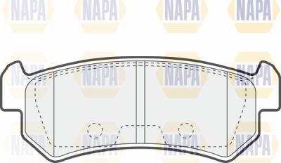 NAPA PBP7127 - Тормозные колодки, дисковые, комплект autospares.lv