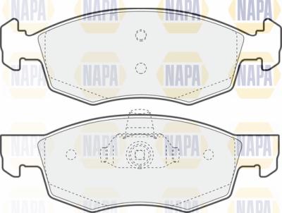 NAPA PBP7178 - Тормозные колодки, дисковые, комплект autospares.lv