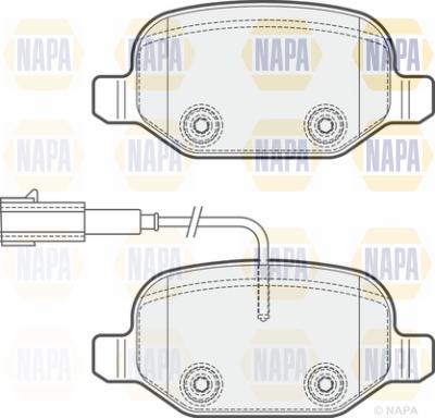 NAPA PBP7177 - Тормозные колодки, дисковые, комплект autospares.lv