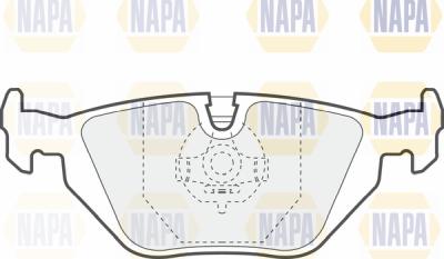 NAPA PBP7343 - Тормозные колодки, дисковые, комплект autospares.lv