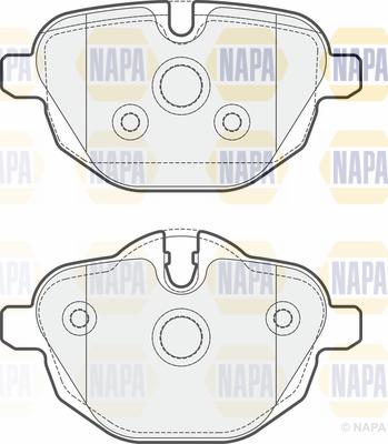 NAPA PBP7352 - Тормозные колодки, дисковые, комплект autospares.lv