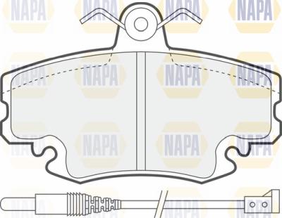NAPA PBP7303 - Тормозные колодки, дисковые, комплект autospares.lv