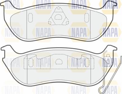 NAPA PBP7385 - Тормозные колодки, дисковые, комплект autospares.lv